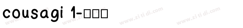 cousagi 1字体转换